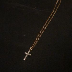 Gold cross chain